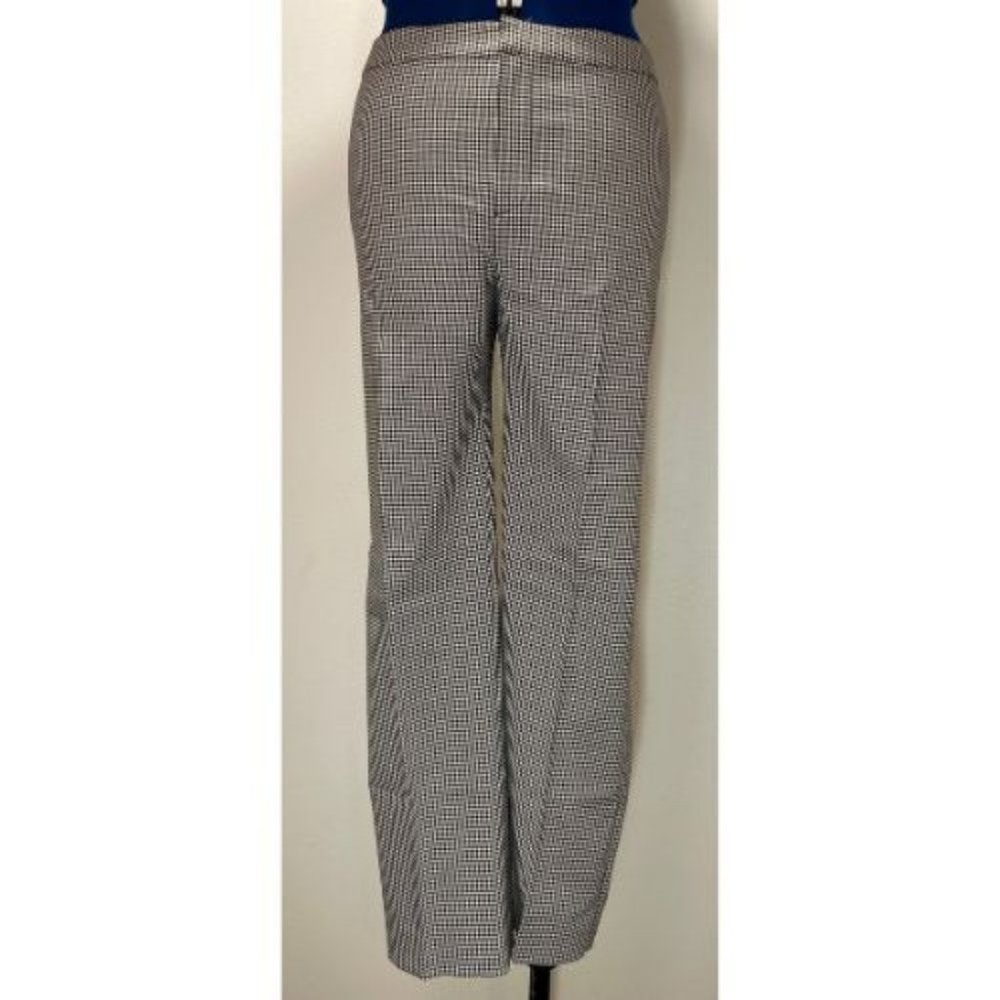 Womyn Black/White Checked Pants - Size 8